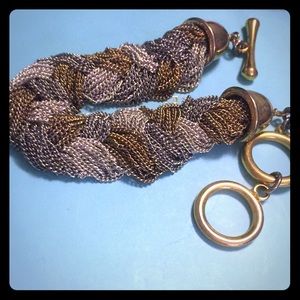 Bracelets braided gold and silver